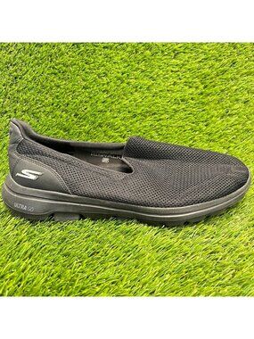 Skechers Go Walk 5 Womens Size 10 Black Athletic Walking Slip On Shoes Sneakers